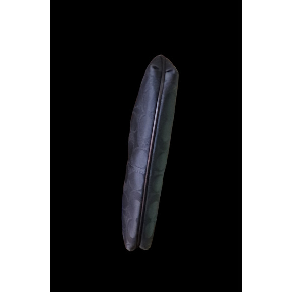 Coach zip wristlet dark charcoal gray jacquard cloth - Picture 5 of 6